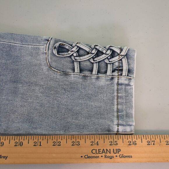 Surroundings  Womens Ankle Jeans Ultimate Braided Knot Pull On Mid Rise - Picture 5 of 7